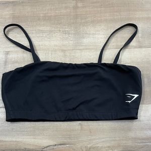 Black Gymshark Bandeau Sports Bra